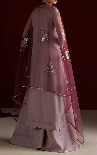 Iznik Lilac Chiffon Suit | Pakistani Embroidered Chiffon Dresses USA- Image 3