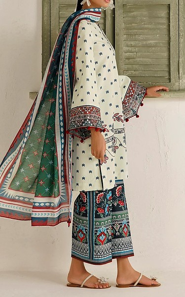Jazmin Off White Lawn Suit | Pakistani Lawn Dress in USA- Image 2