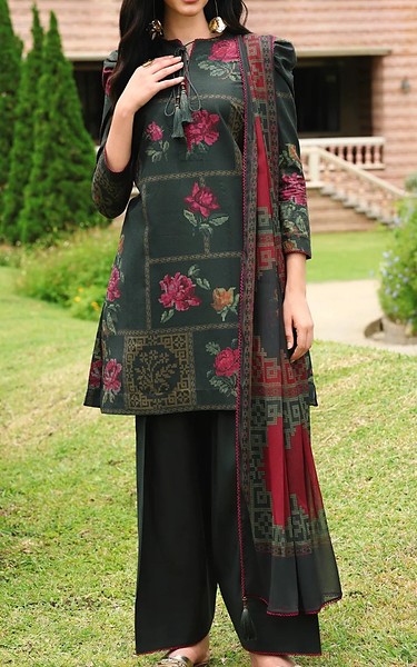 Jazmin Charcoal Lawn Suit | Pakistani Lawn Dress in USA- Image 1