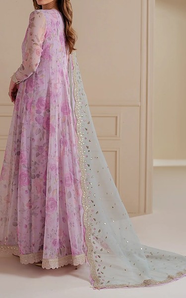 Jazmin Lilac Chiffon Suit | Pakistani Embroidered Chiffon Dresses USA- Image 2