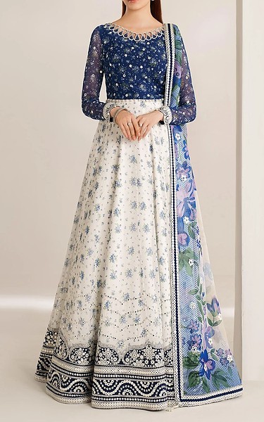 Jazmin Off White Chiffon Suit | Pakistani Embroidered Chiffon Dresses USA- Image 2