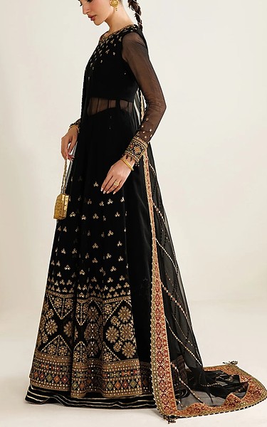 Jazmin Black Chiffon Suit | Pakistani Embroidered Chiffon Dresses USA- Image 2