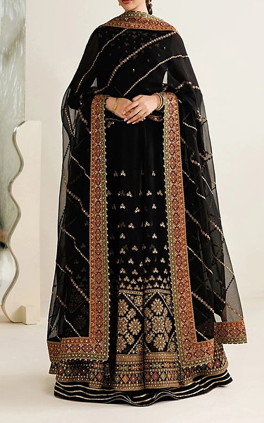 Jazmin Black Chiffon Suit | Pakistani Embroidered Chiffon Dresses USA- Image 3