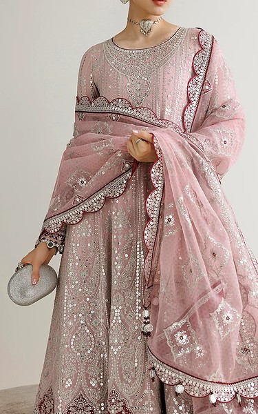 Jazmin Cavern Pink Chiffon Suit | Pakistani Embroidered Chiffon Dresses USA- Image 3