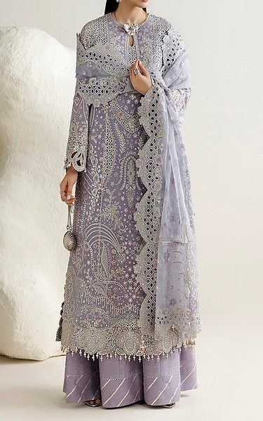 Jazmin Lavender Chiffon Suit | Pakistani Embroidered Chiffon Dresses USA- Image 1