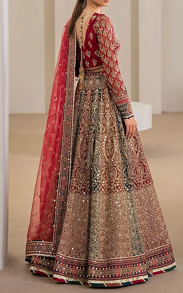 Jazmin Maroon/Golden Chiffon Suit | Pakistani Embroidered Chiffon Dresses USA- Image 3