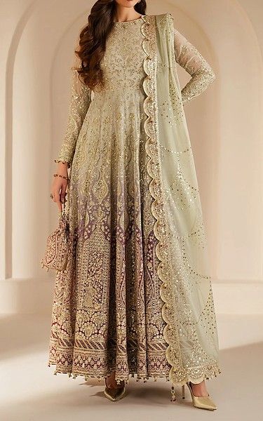 Jazmin Light Green Chiffon Suit | Pakistani Embroidered Chiffon Dresses USA- Image 2