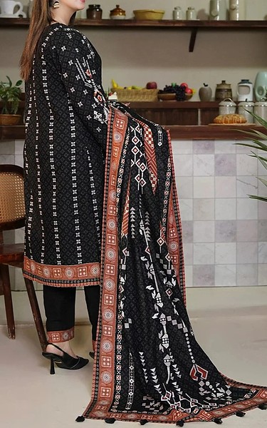 Khas Black Khaddar Suit | Pakistani Winter Dresses in USA- Image 2