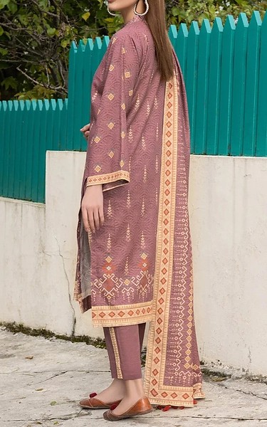 Khas Tea Rose Khaddar Suit | Pakistani Winter Dresses in USA- Image 2
