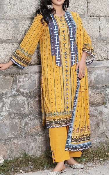 Khas Mustard Khaddar Suit | Pakistani Winter Dresses in USA- Image 1