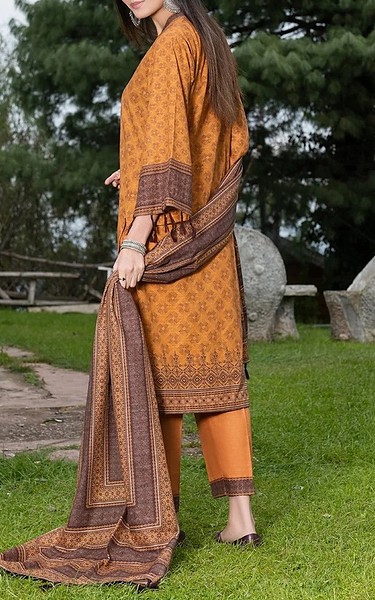 Khas Faded Orange Khaddar Suit | Pakistani Winter Dresses in USA- Image 2