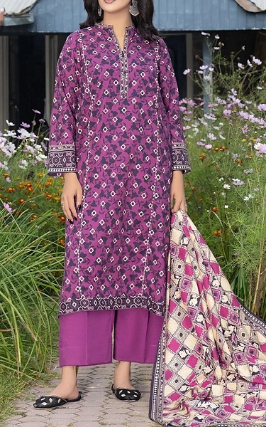 Khas Light Plum Khaddar Suit | Pakistani Winter Dresses in USA- Image 1