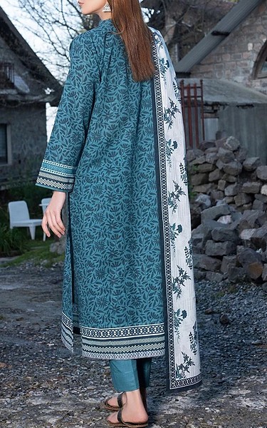 Khas Hippie Blue Khaddar Suit | Pakistani Winter Dresses in USA- Image 2