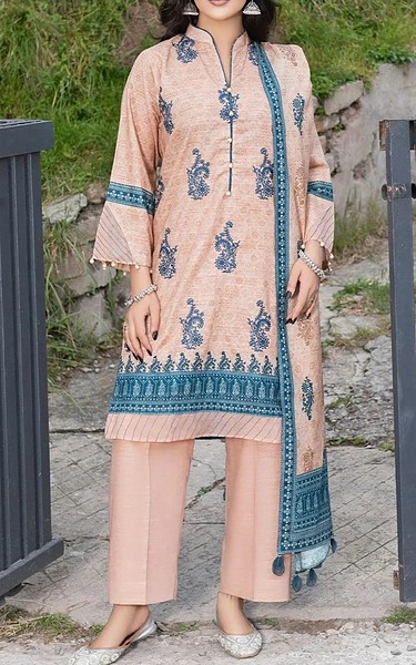 Khas Cavern Pink Khaddar Suit | Pakistani Winter Dresses in USA- Image 1