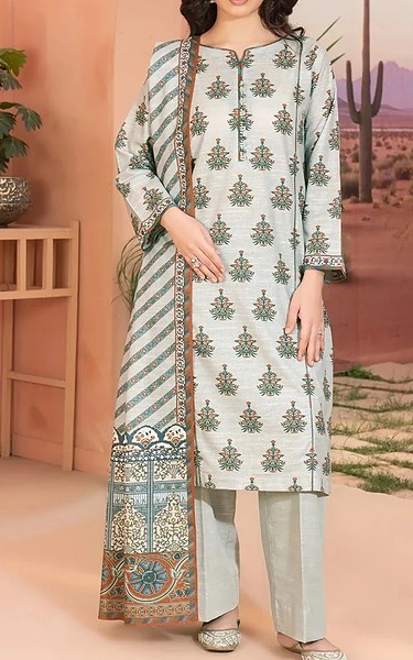 Khas Light Grey Khaddar Suit | Pakistani Winter Dresses in USA- Image 1