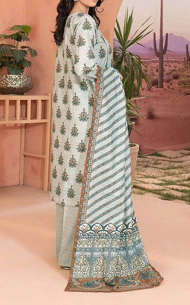 Khas Light Grey Khaddar Suit | Pakistani Winter Dresses in USA- Image 2