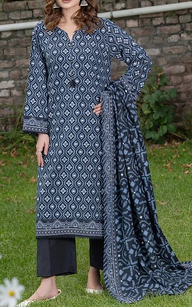 Khas Navy Khaddar Suit | Pakistani Winter Dresses in USA- Image 1