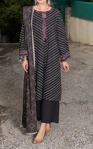 Khas Black Khaddar Suit | Pakistani Winter Dresses in USA- Image 1
