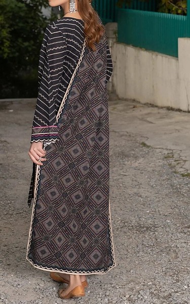 Khas Black Khaddar Suit | Pakistani Winter Dresses in USA- Image 2