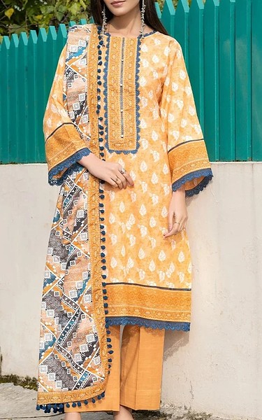 Khas Pastel Orange Khaddar Suit | Pakistani Winter Dresses in USA- Image 1
