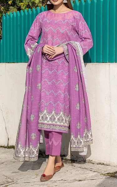 Khas Mauve Khaddar Suit | Pakistani Winter Dresses in USA- Image 1