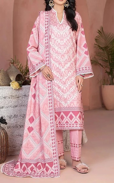 Khas Light Pink Khaddar Suit | Pakistani Winter Dresses in USA- Image 1