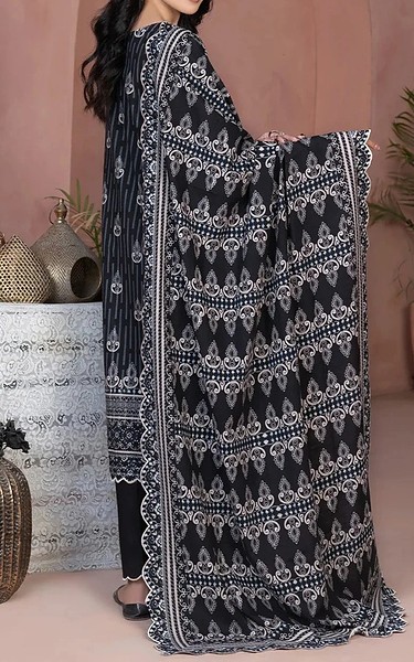 Khas Black/Off White Khaddar Suit | Pakistani Winter Dresses in USA- Image 2