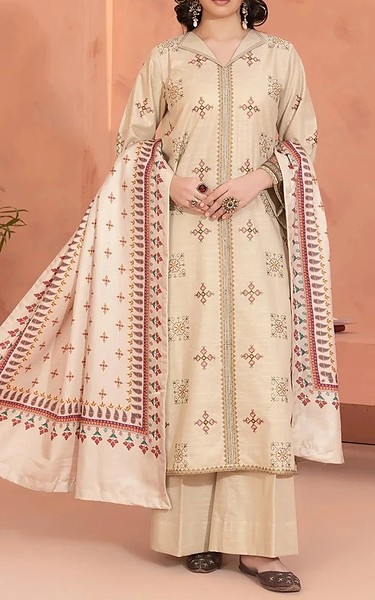 Khas Ivory Khaddar Suit | Pakistani Winter Dresses in USA- Image 1