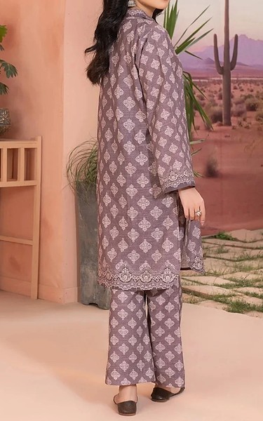 Khas Dusty Lavender/Off White Khaddar Suit (2Pcs) | Pakistani Winter Dresses in USA- Image 2