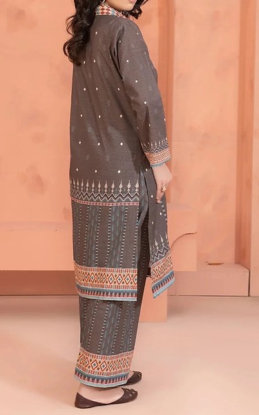 Khas Dark Taupe Khaddar Suit (2 Pcs) | Pakistani Winter Dresses in USA- Image 2