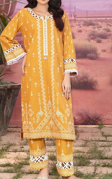 Khas Orange Khaddar Suit (2 Pcs) | Pakistani Winter Dresses in USA- Image 1
