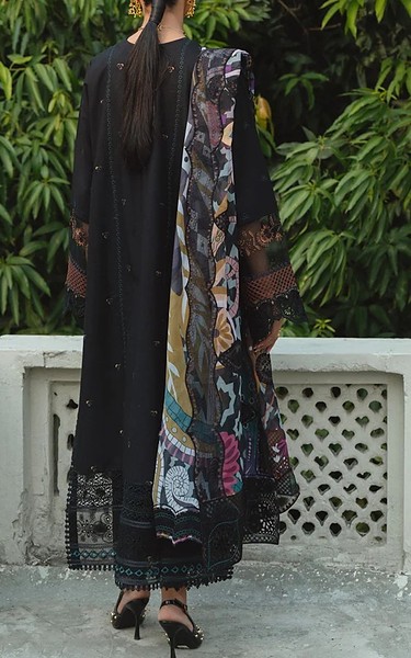 Marjjan Black Karandi Suit | Pakistani Winter Dresses in USA- Image 2