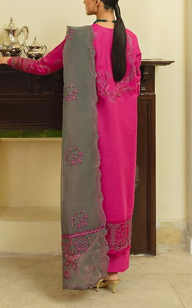 Marjjan Cerise Pink Karandi Suit | Pakistani Winter Dresses in USA- Image 2