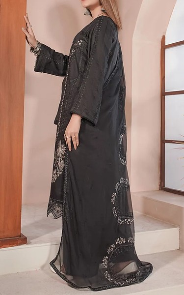 Marjjan Black Viscose Suit | Pakistani Winter Dresses in USA- Image 2