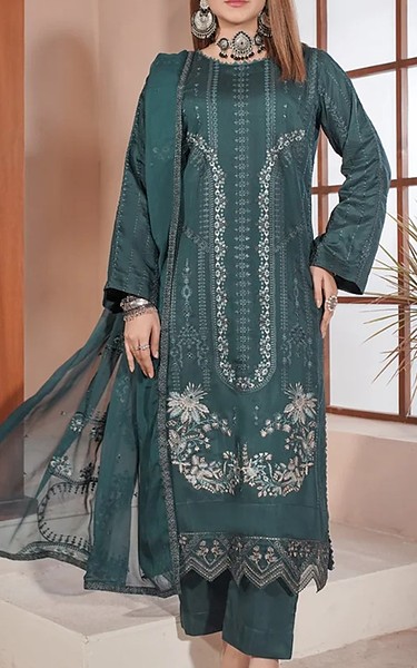 Marjjan Zinc Viscose Suit | Pakistani Winter Dresses in USA- Image 1