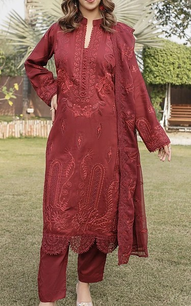 Marjjan Rose Vale Viscose Suit | Pakistani Winter Dresses in USA- Image 1