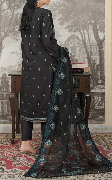 Marjjan Black Viscose Suit | Pakistani Winter Dresses in USA- Image 2