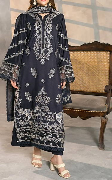 Marjjan Charcoal Grey Viscose Suit | Pakistani Winter Dresses in USA- Image 1