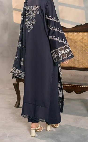 Marjjan Charcoal Grey Viscose Suit | Pakistani Winter Dresses in USA- Image 2
