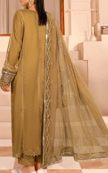 Marjjan Camel Viscose Suit | Pakistani Winter Dresses in USA- Image 2
