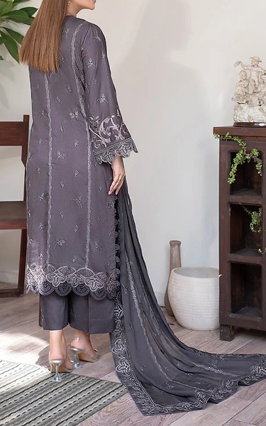 Marjjan Carbon Grey Viscose Suit | Pakistani Winter Dresses in USA- Image 2