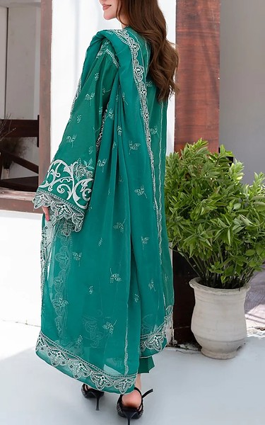 Marjjan Teal Viscose Suit | Pakistani Winter Dresses in USA- Image 2