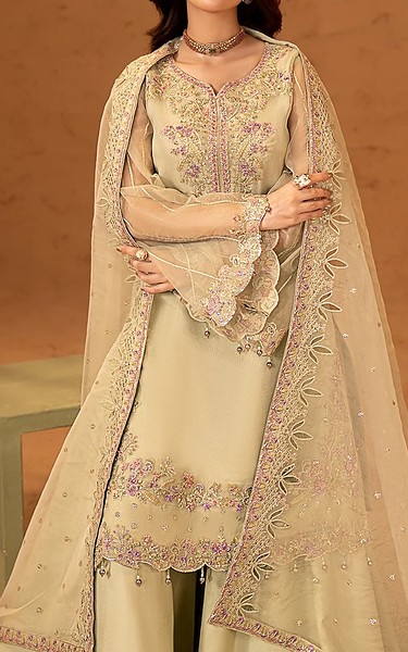 Maryams Lime Green Organza Suit | Pakistani Embroidered Chiffon Dresses USA- Image 3