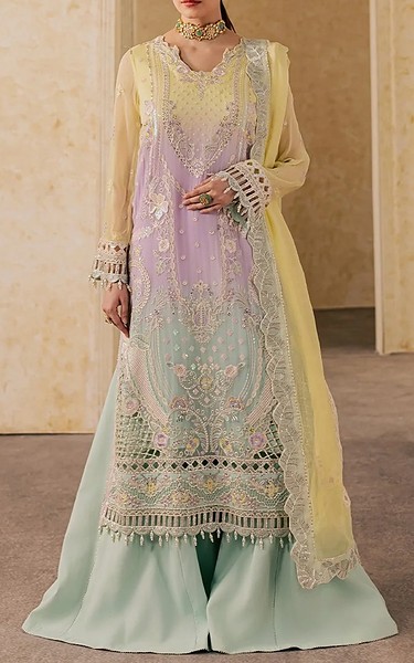 Maryum n Maria Multi Organza Suit | Pakistani Embroidered Chiffon Dresses USA- Image 1