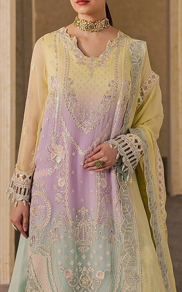 Maryum n Maria Multi Organza Suit | Pakistani Embroidered Chiffon Dresses USA- Image 2