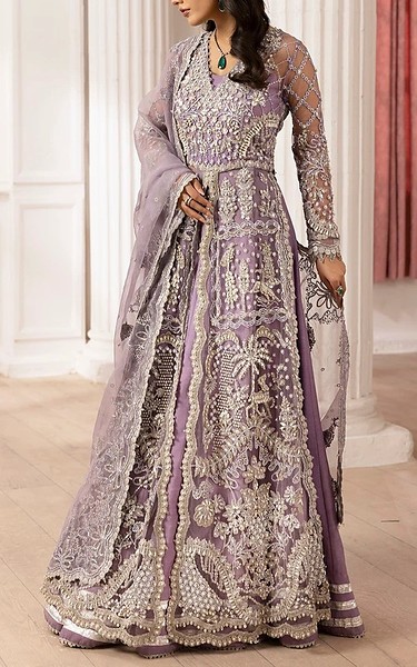 Motifz Lilac Silk Suit | Pakistani Embroidered Chiffon Dresses USA- Image 1