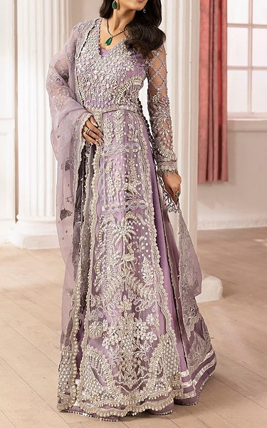 Motifz Lilac Silk Suit | Pakistani Embroidered Chiffon Dresses USA- Image 2
