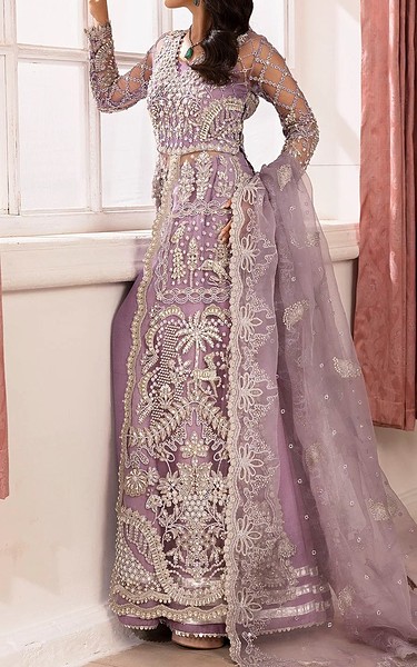Motifz Lilac Silk Suit | Pakistani Embroidered Chiffon Dresses USA- Image 3