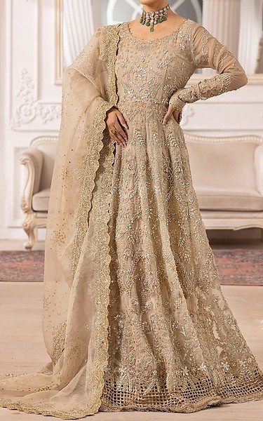 Motifz Ivory Organza Suit | Pakistani Embroidered Chiffon Dresses USA- Image 1