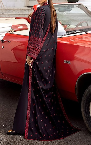 Motifz Black Khaddar Suit | Pakistani Winter Dresses in USA- Image 2